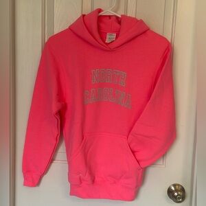 New Youth hoodie with North Carolina on the front.